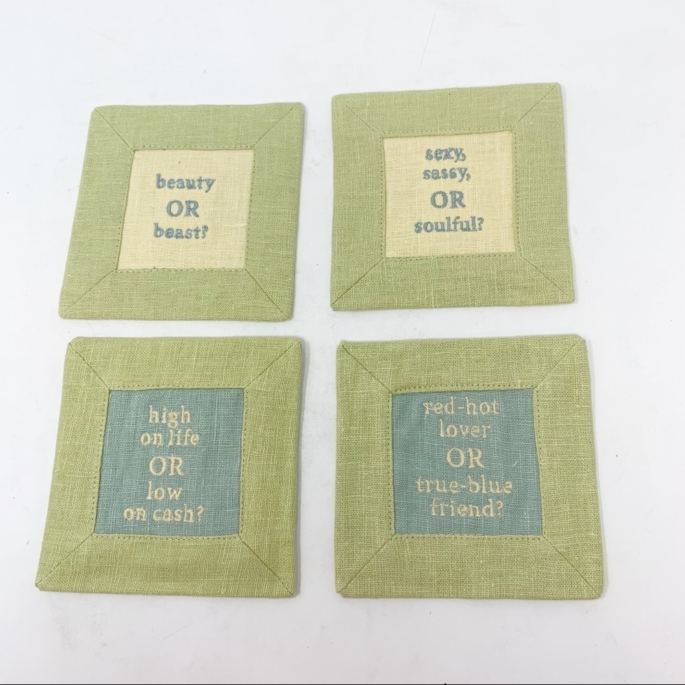 HALLMARK SIGNATURE Square Linen Coasters